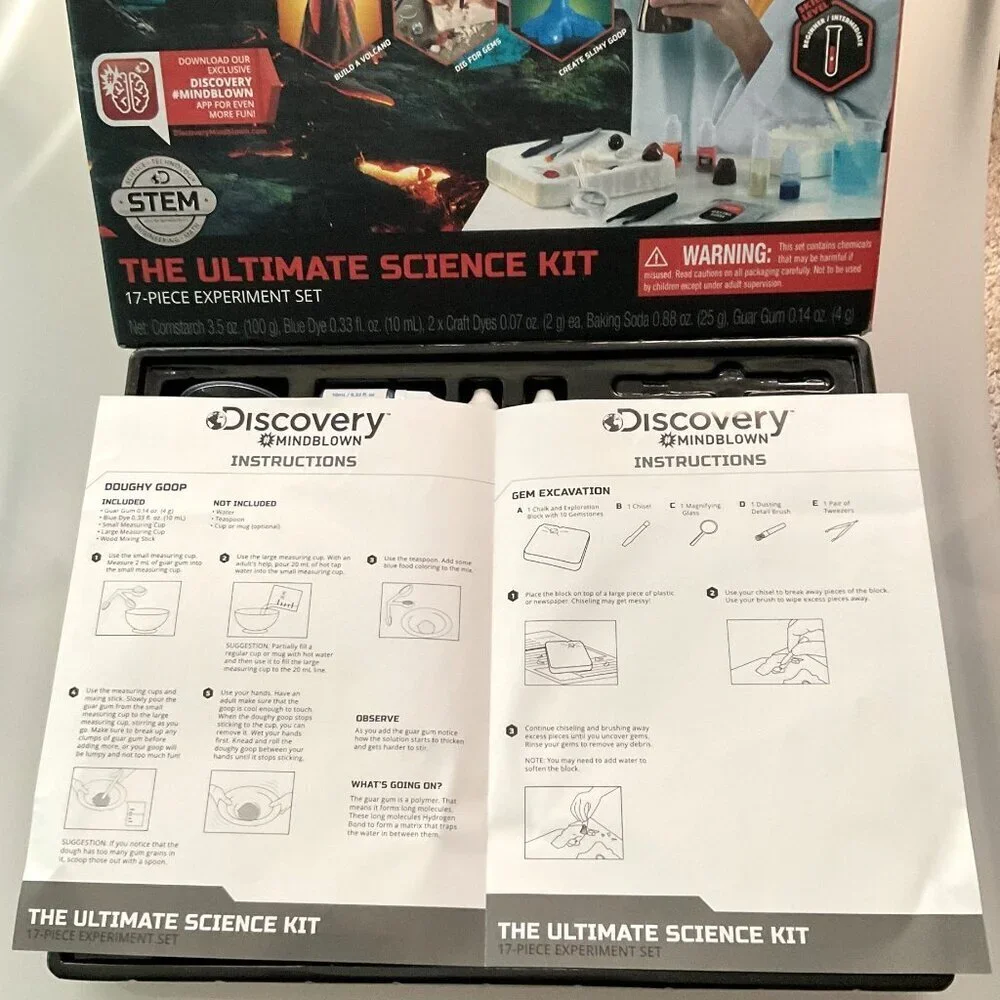 NEW DISCOVERY™ MINDBLOWN ULTIMATE SCIENCE EXPERIMENT 3 IN 1 KIT, STEM LEARNING